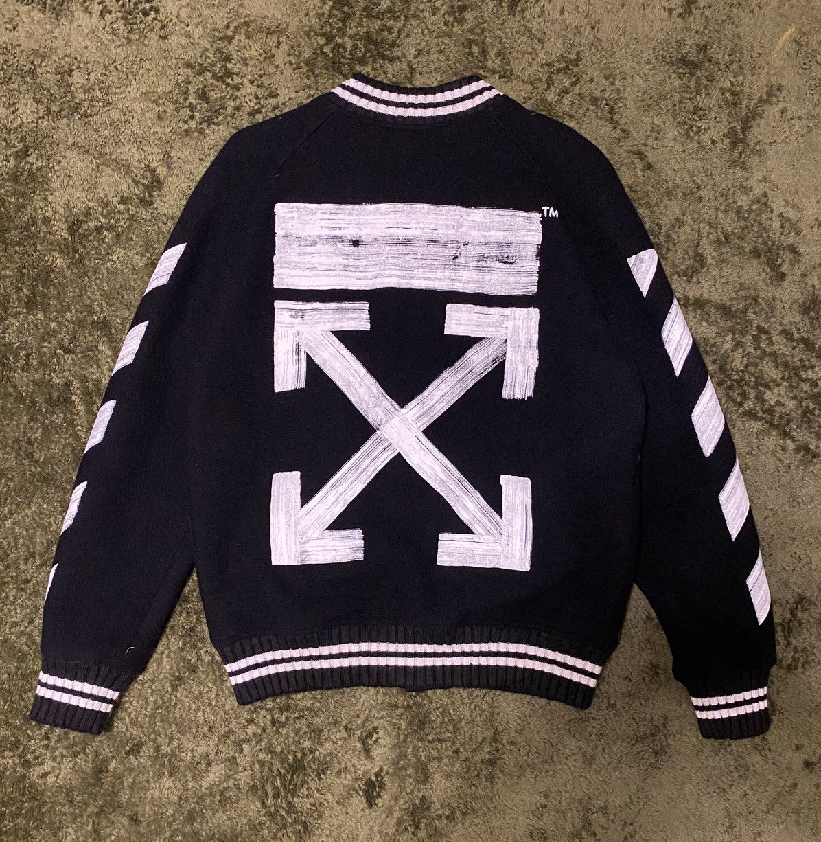 Off-White Used off white varsity jacket Size US M / EU 48-50 / 2 - 2 Thumbnail