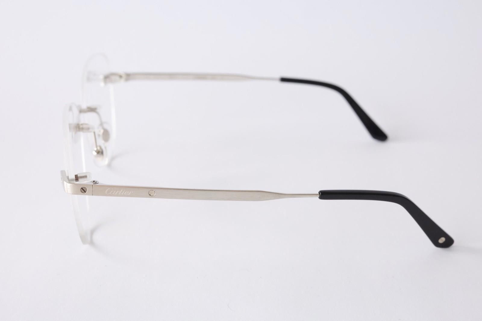 Cartier New Cartier optical eyeglasses CT0338O 002 silver Santos Size ONE SIZE - 4 Thumbnail