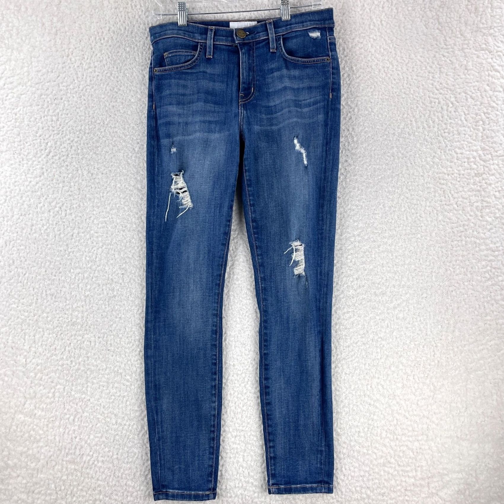 Vintage Current/Elliott Jeans Womens Size 28 Blue High Waist Skinny Distressed Stiletto Denim Regular Size 28" / US 6 / IT 42 - 2 Thumbnail