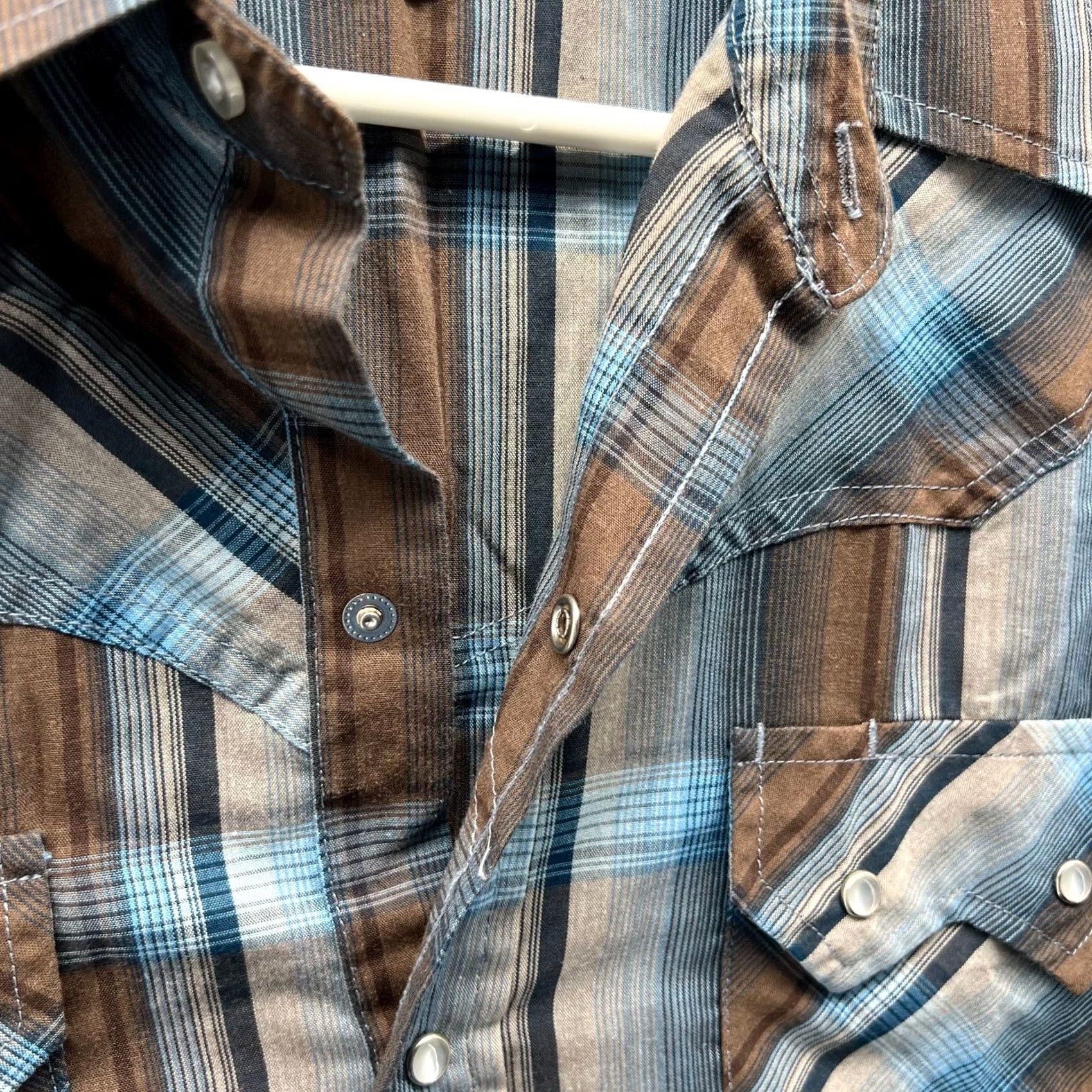 Vintage VINTAGE Ely Cattleman Shirt Mens Large Blue Pearl Snap Plaid Western Rodeo Cowboy Vtg Size US L / EU 52-54 / 3 - 5 Thumbnail