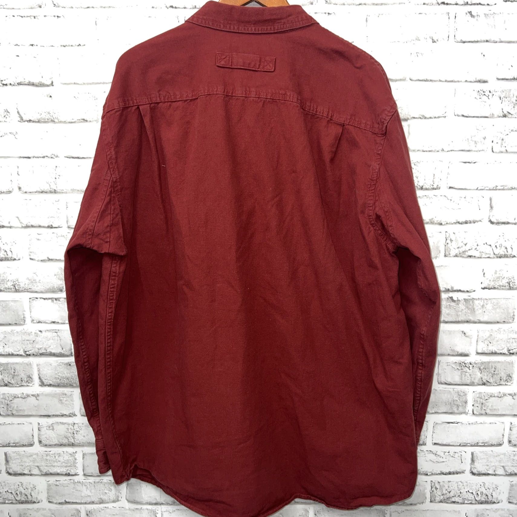 CO Duluth Trading Co Red Button-Up Shirt Mens XLT Big & Tall Long Sleeve Size XLT Size US XL / EU 56 / 4 - 4 Thumbnail