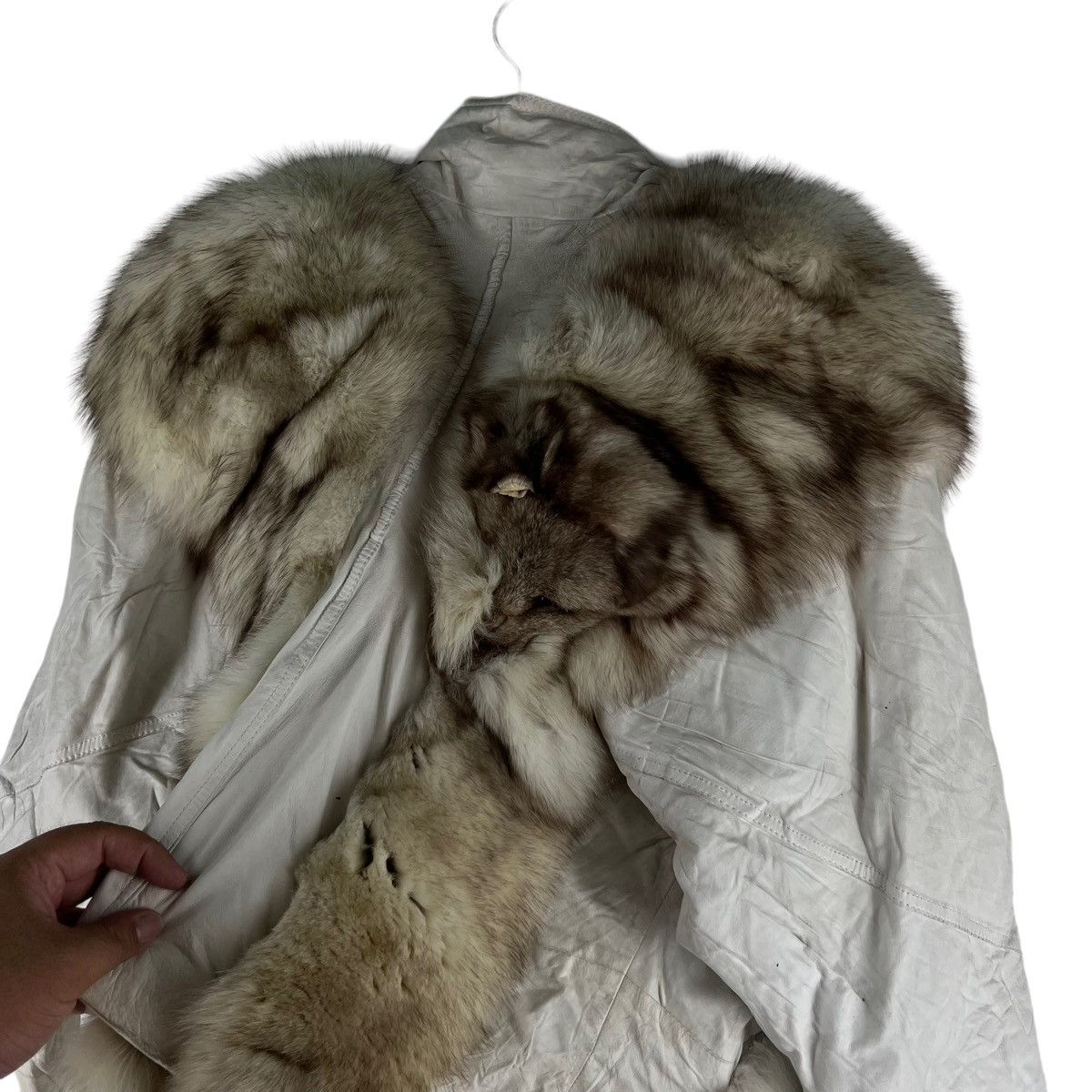 Japanese Brand 🔥VINTAGE GENUINE LEATHER JACKET GRANVALTA FOX FUR Size US M / EU 48-50 / 2 - 7 Thumbnail