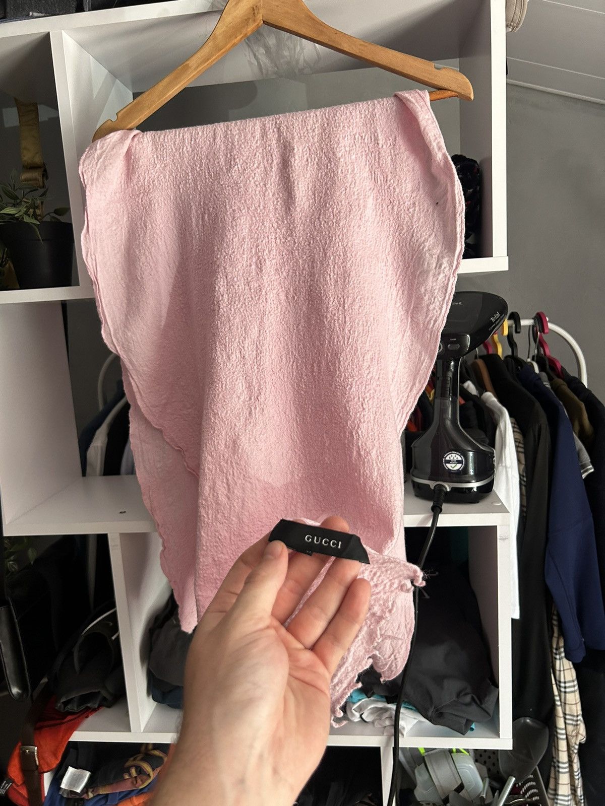 Gucci × Vintage Vintage Gucci scarf very rare pink archive Size ONE SIZE - 1 Thumbnail