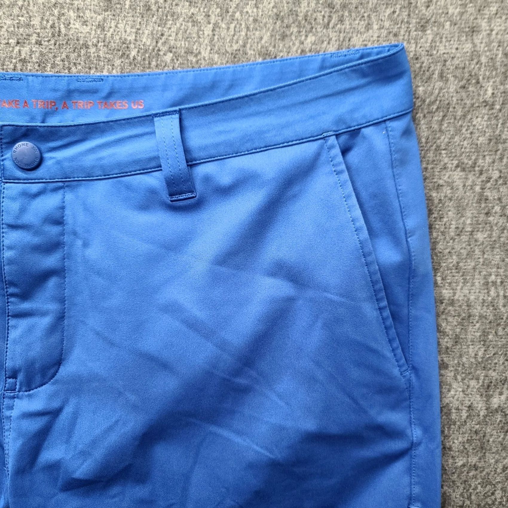 Rhone Rhone Mens 36 Regular Fit Commuter Shorts Nylon Polyester Spandex Blue Pockets 9in Inseam Chino Athletic Golf Activewear Size US 36 / EU 52 - 4 Thumbnail