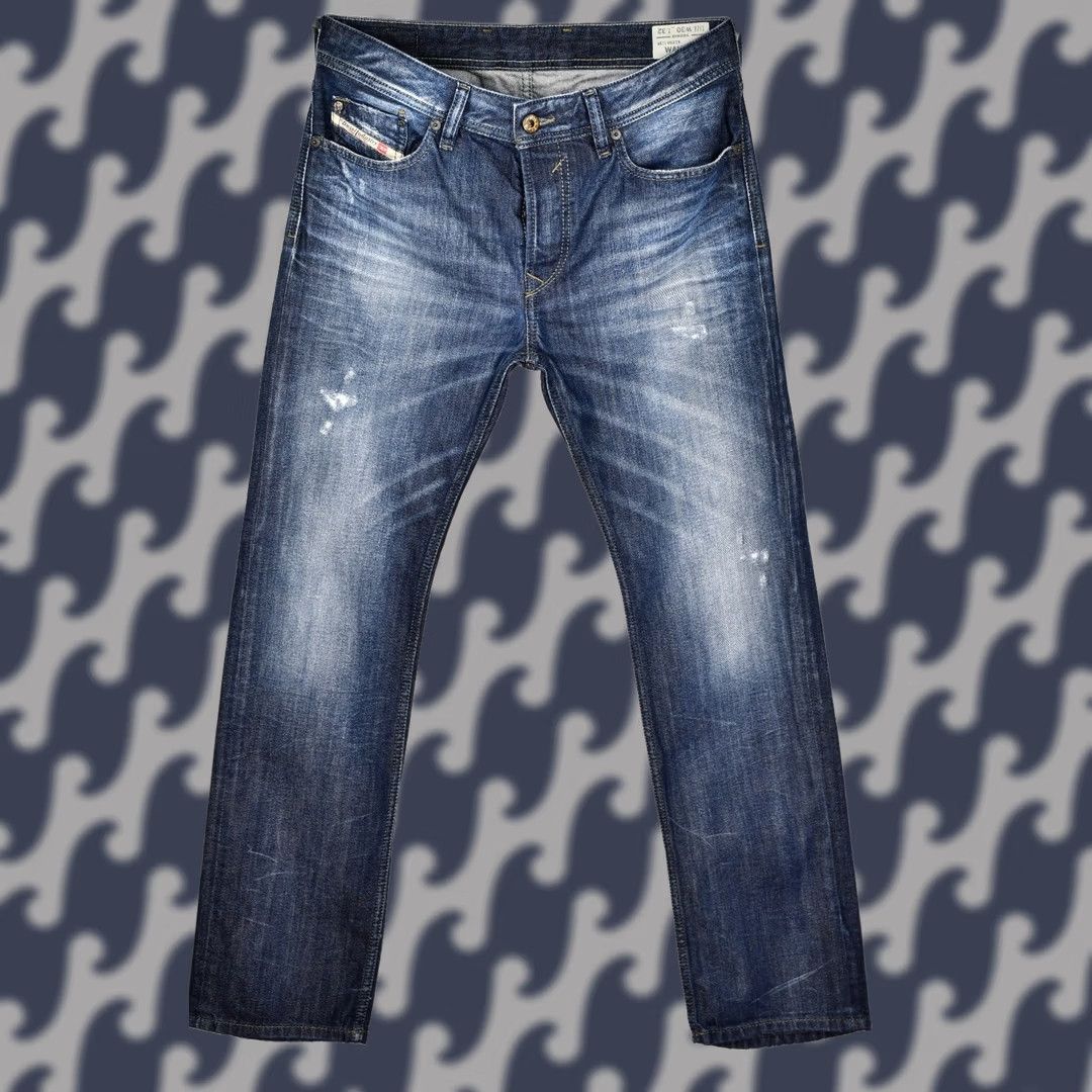 Diesel DIESEL Waykee 0837A Regular Straight Jeans Men Blue W30 L32 Size US 30 / EU 46 - 1 Thumbnail
