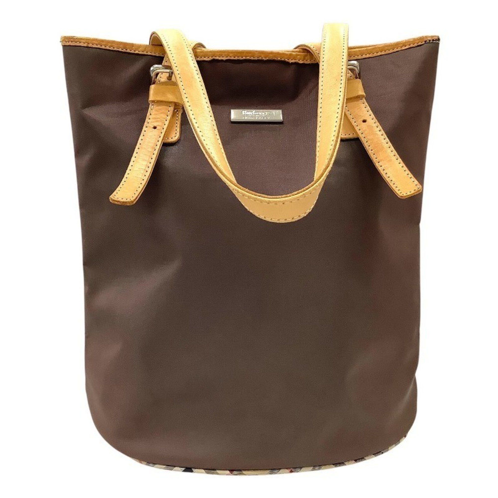 Other BURBERRYS BLUE LABEL Burberry Blue Label Nylon Tote Bag Beige Brown MK-1797 Size ONE SIZE - 1 Thumbnail