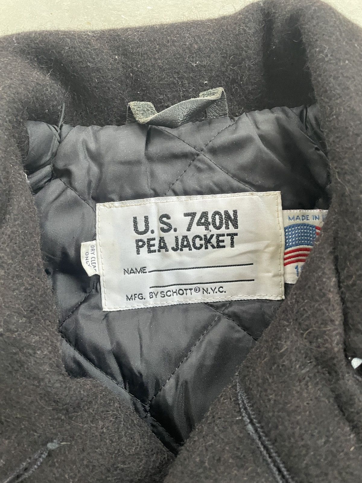 Schott VINTAGE U.S. 740N PEA JACKET BY SCHOTT Size US S / EU 44-46 / 1 - 3 Thumbnail