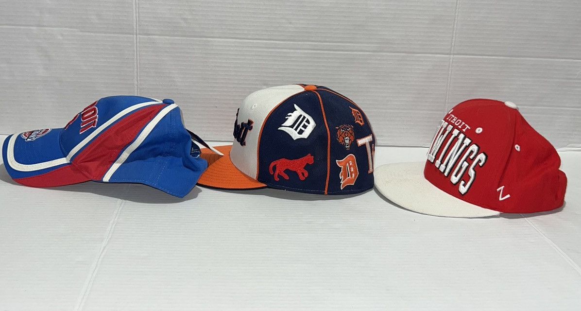 Other Vintage Detroit Tigers Pistons Red Wings Hat Snapback Fitted Size ONE SIZE - 2 Thumbnail