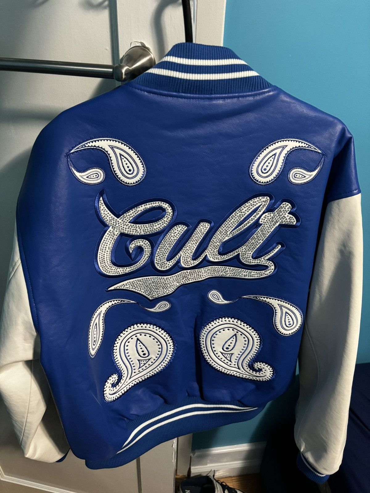 Cult Of Individuality VARSITY PAISLEY JACKET IN ROYAL BLUE Size US XXL / EU 58 / 5 - 1 Thumbnail