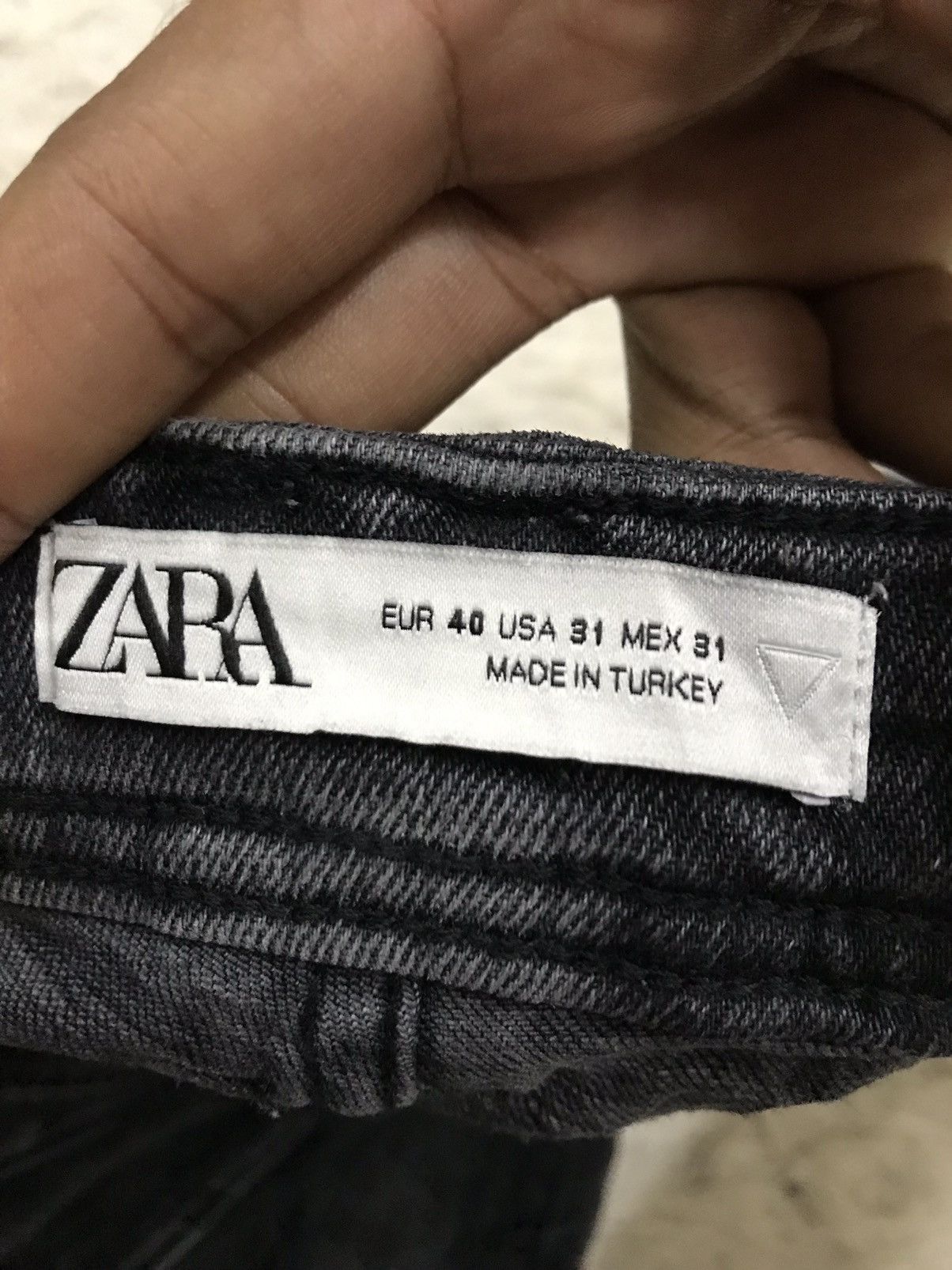 Japanese Brand Zara Man Denim Wear Skinny Fit Distressed Jeans Size US 29 - 14 Thumbnail