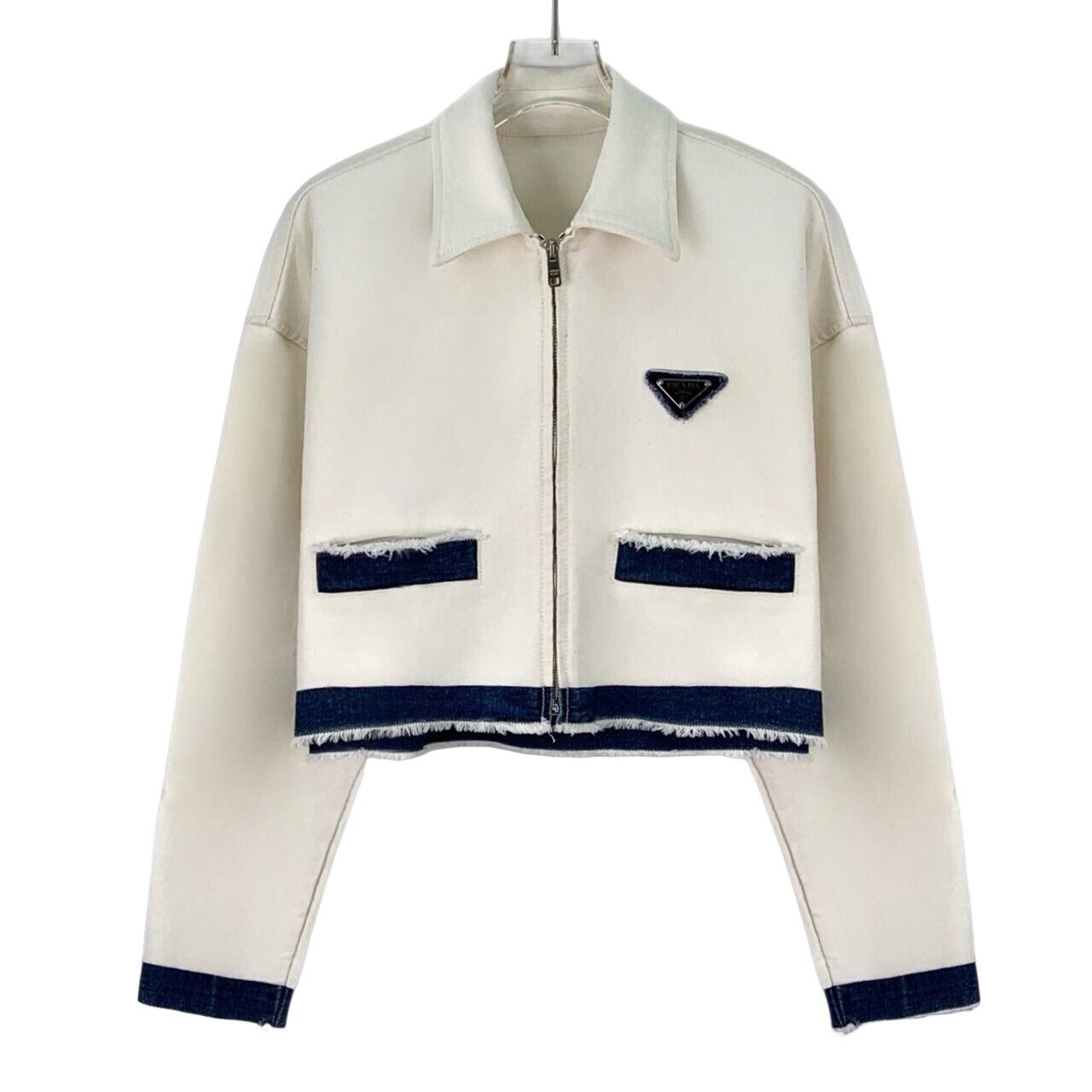 Prada Prada Frayed Hem Denim Jacket 38 Size XS / US 0-2 / IT 36-38 - 1 Thumbnail