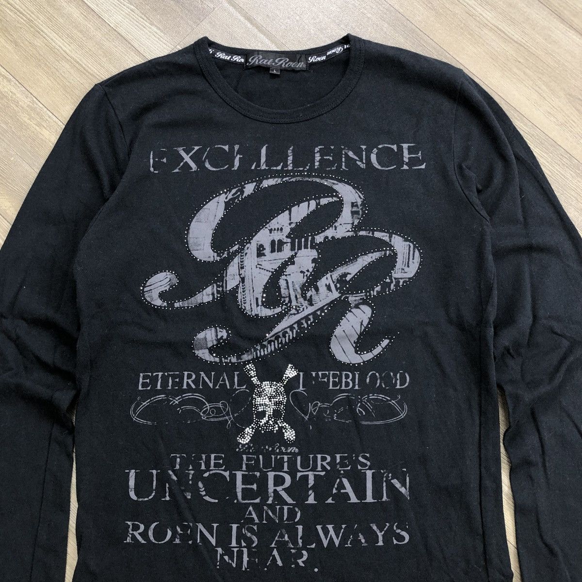 If Six Was Nine × Japanese Brand × Le Grande Bleu (L.G.B.) 2000s Rat Roen Poem Skull Grunge Lgb Striped LongSleeve Size US L / EU 52-54 / 3 - 2 Thumbnail