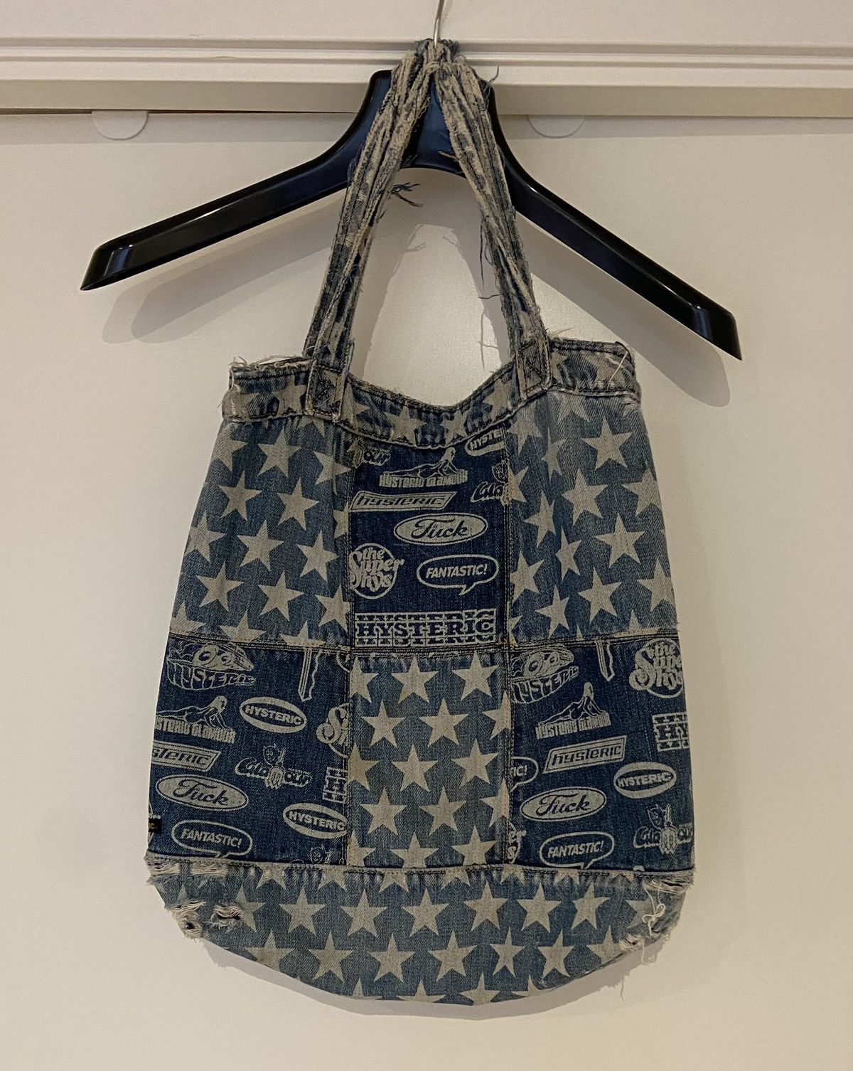 image of Hysteric Glamour Destroyed Bag in Blue, Men's
