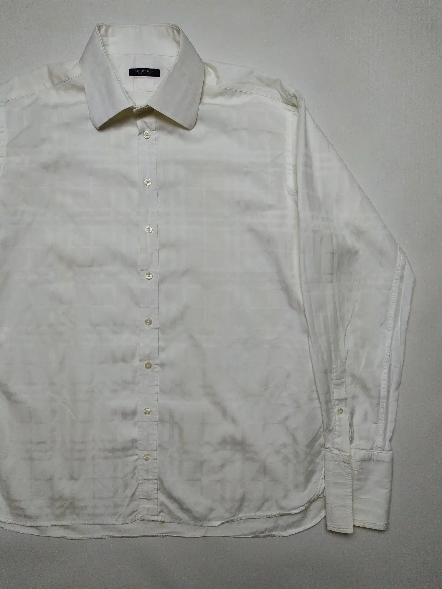 Burberry × Vintage Burberry London cufflinks white checkered shirt Size US XL / EU 56 / 4 - 1 Thumbnail
