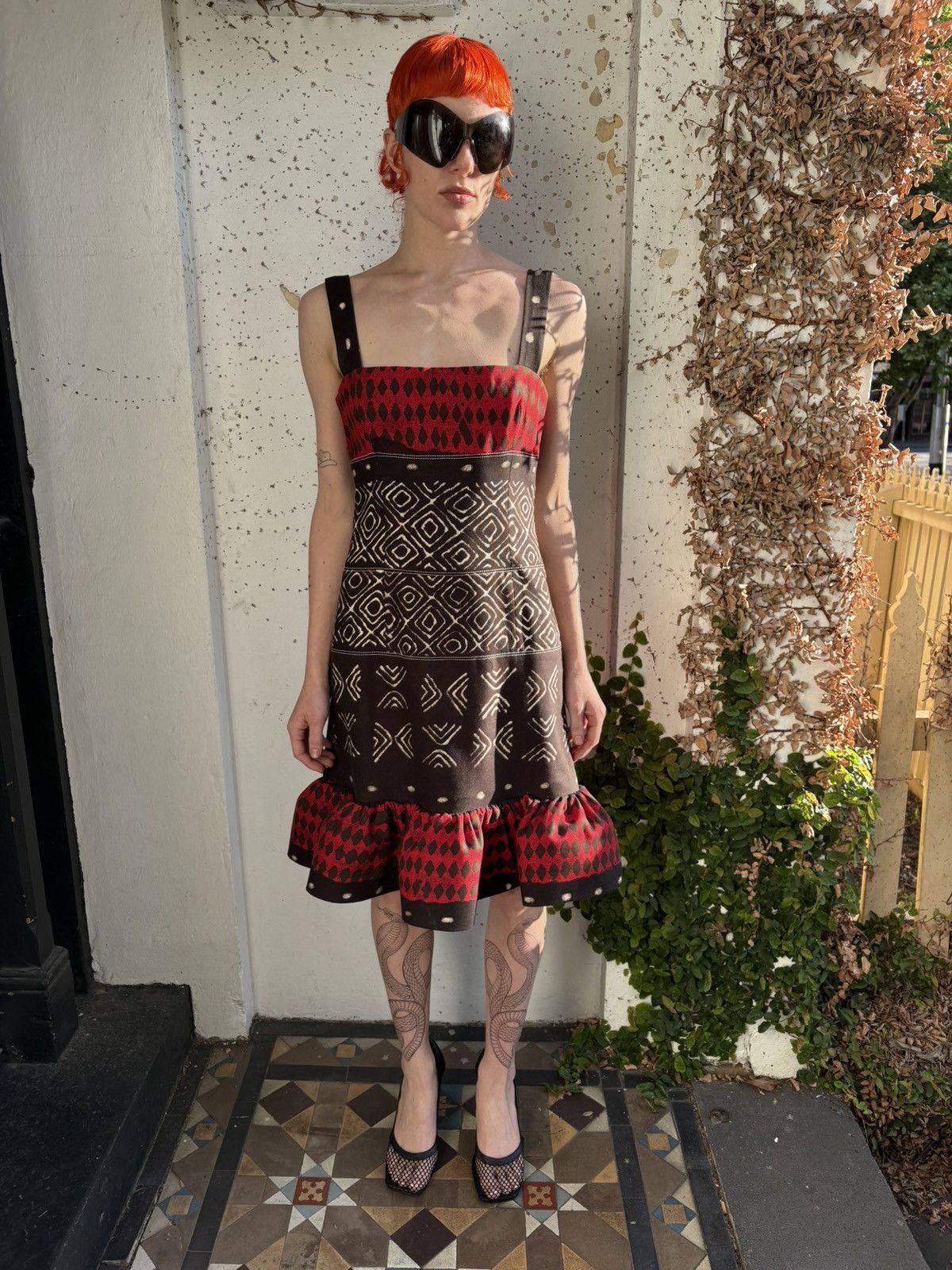Oscar De La Renta Oscar de la Renta Tribal Print Dress Size XS / US 0-2 / IT 36-38 - 1 Thumbnail