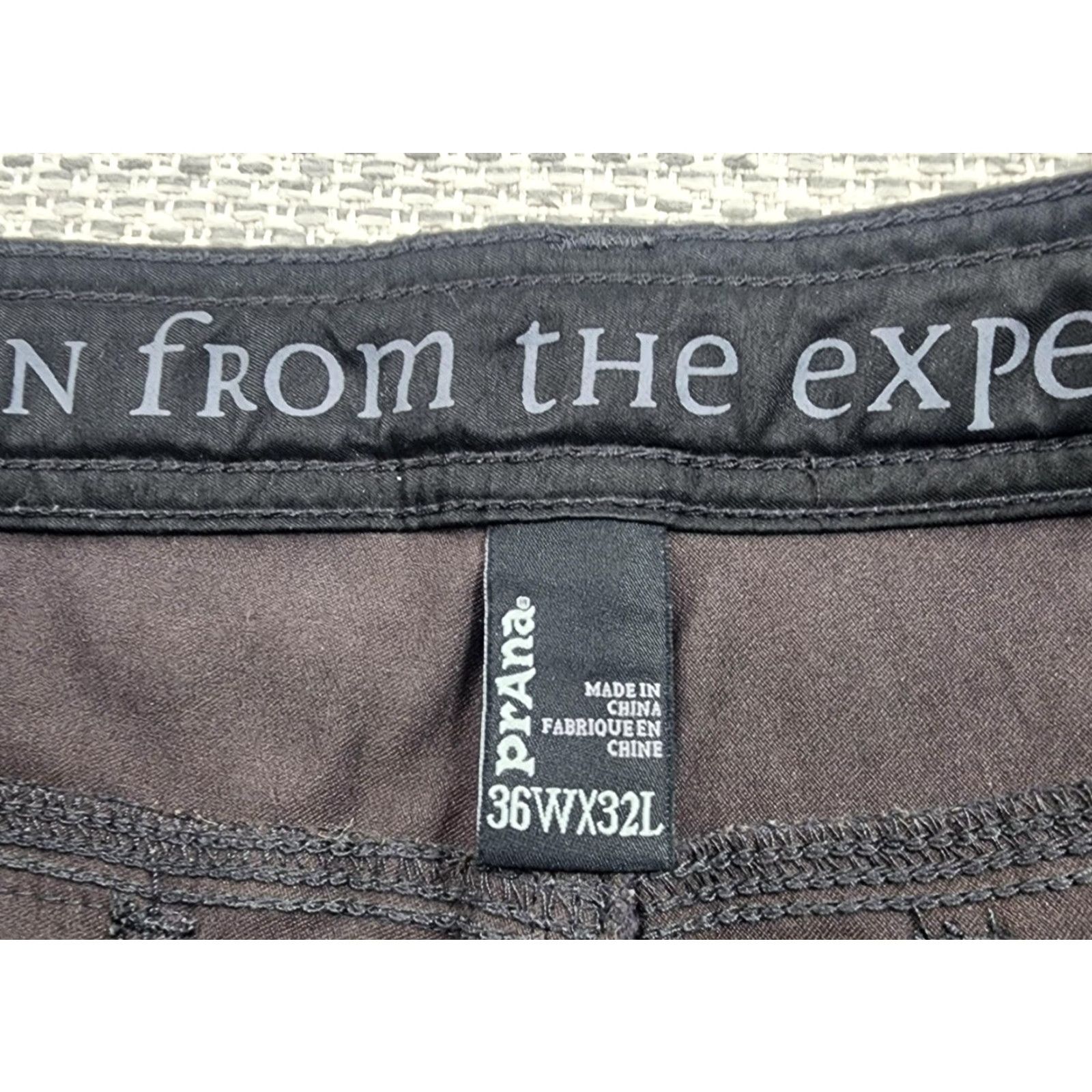 Prana prAna Pants Mens 36x32 Gray Cargo Hiking Outdoor Performance Snap Hem Travel Size US 36 / EU 52 - 5 Thumbnail