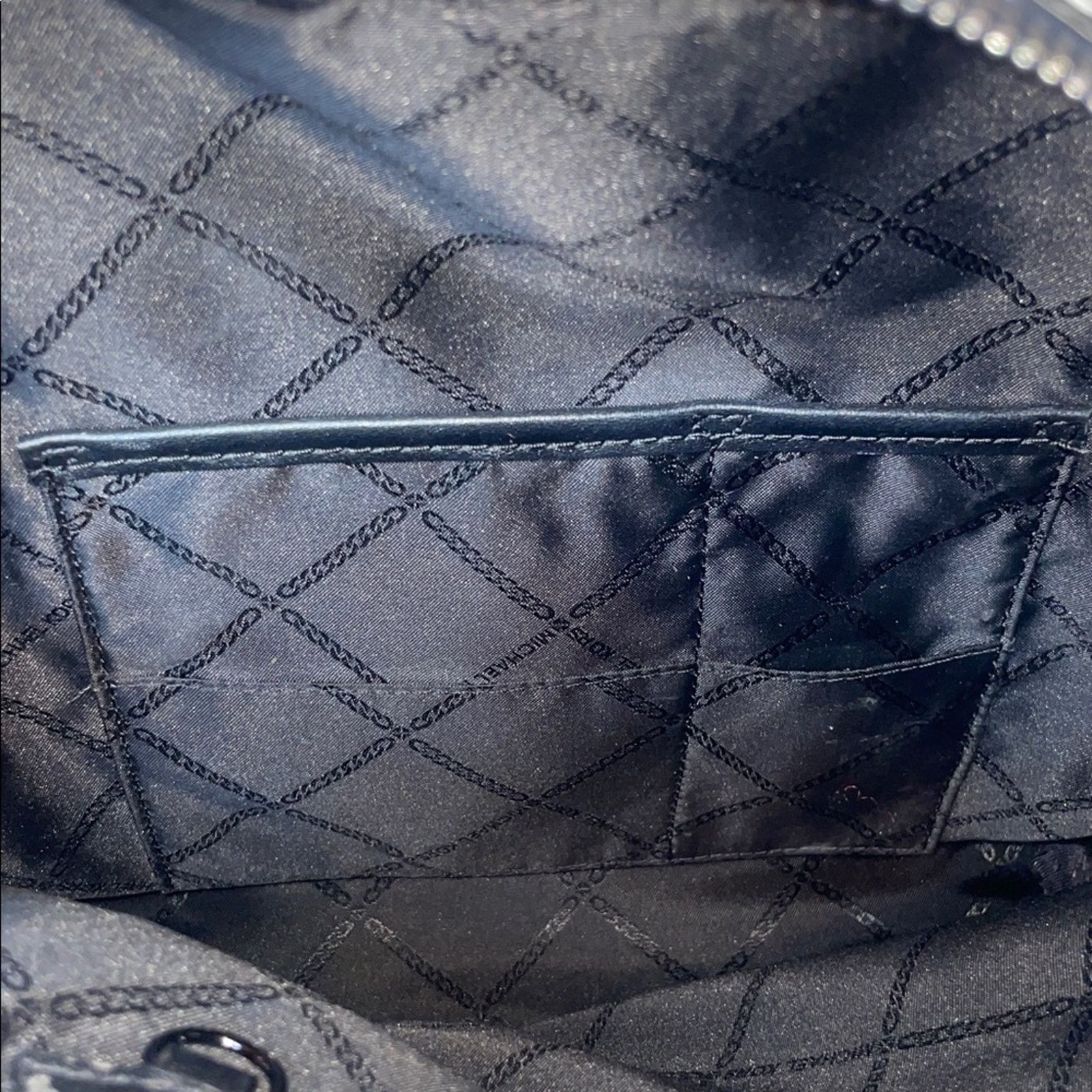 Michael Kors Michael Kors Rhea Zip Medium Leather Backpack Black White Size ONE SIZE - 14 Thumbnail