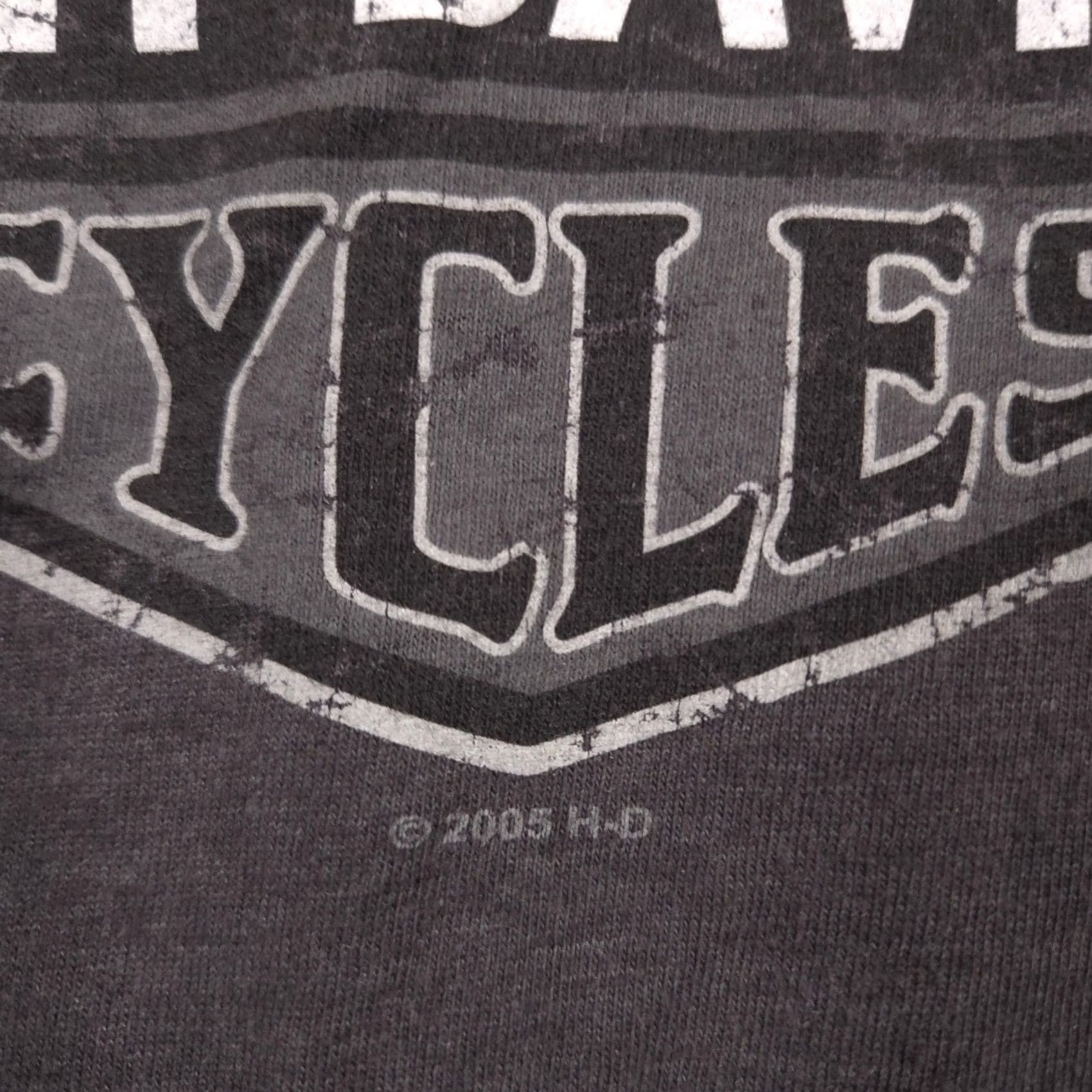 Harley Davidson VINTAGE Harley-Davidson Shirt Mens L Gray Graphic Tee 2000s Quincy Illinois Bar & Shield TNT Back Harley Events Boys? Size US L / EU 52-54 / 3 - 6 Thumbnail