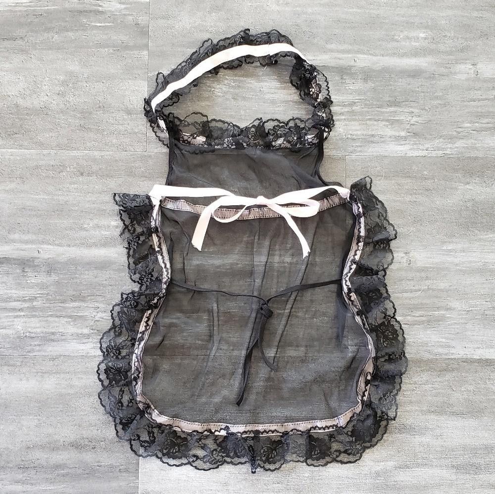 Designer Pink French Maid Adult Costume Size ONE SIZE - 2 Thumbnail