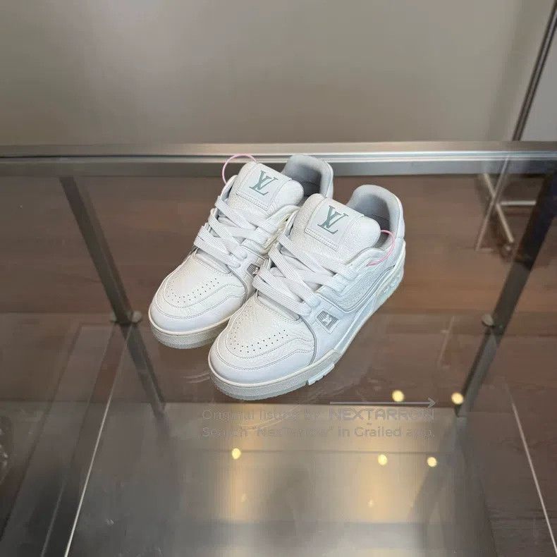 Louis Vuitton Louis Vuitton Trainer white cement shoes Size US 7 / IT 37 - 5 Thumbnail