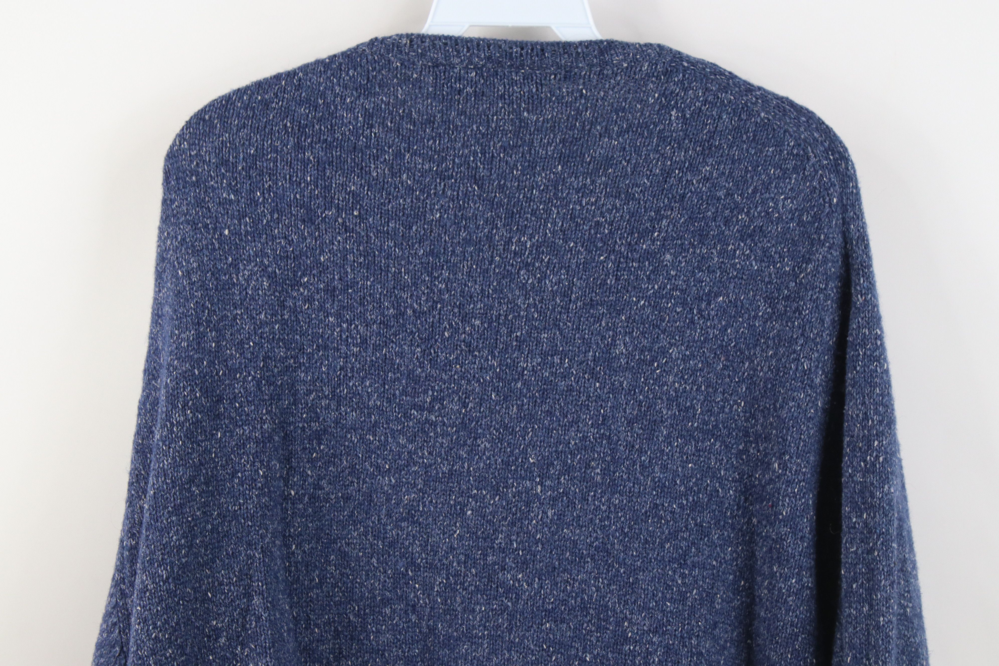 Vintage Vintage 90s Streetwear Wool Silk Blend Knit Sweater Blue Size US XL / EU 56 / 4 - 12 Thumbnail