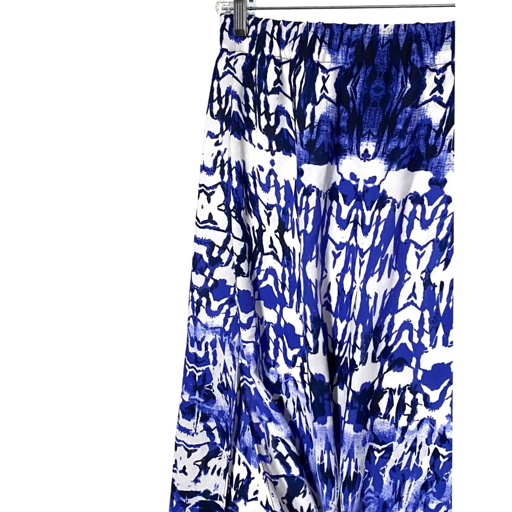 Express Express Blue Maxi Skirt Paisley Side Slit Boho Bohemian Festival Women M Maxi Skirt Women M Blue 90s/2000s-style (if applicable) Size 32" / US 10 / IT 46 - 3 Thumbnail