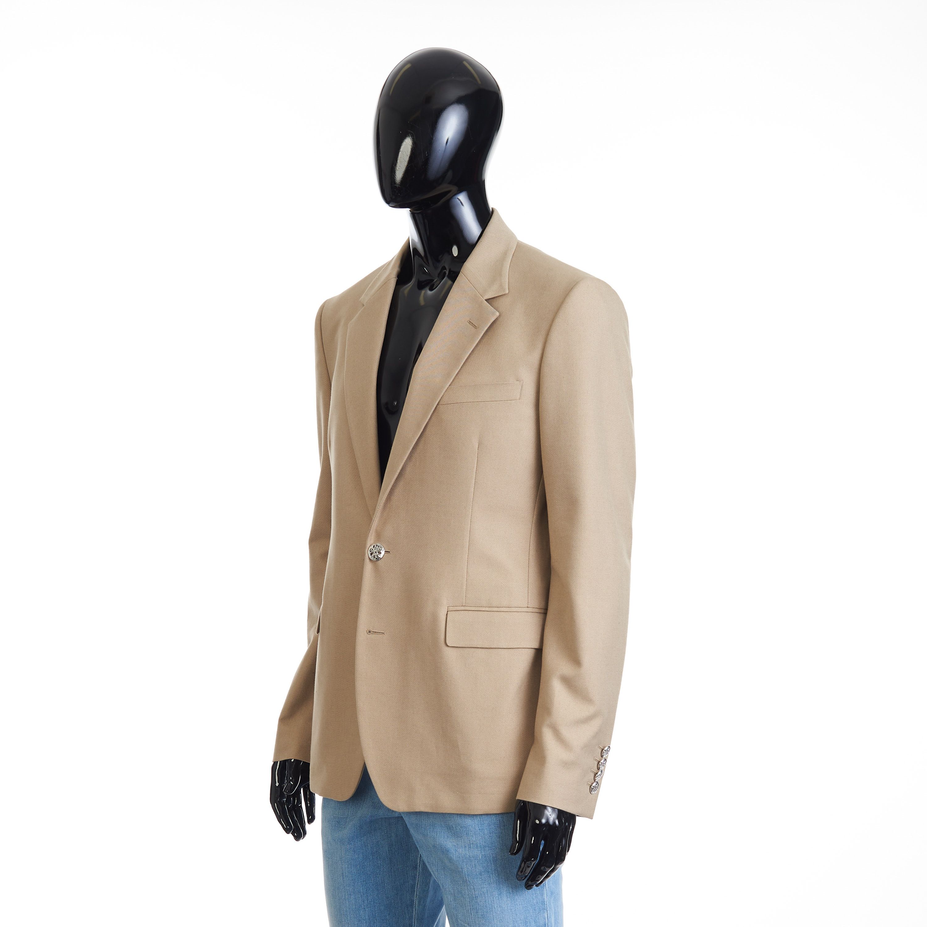 Alexander McQueen Beige Deconstructed Single Breasted Blazer Jacket - Cotton Size 40R - 3 Thumbnail