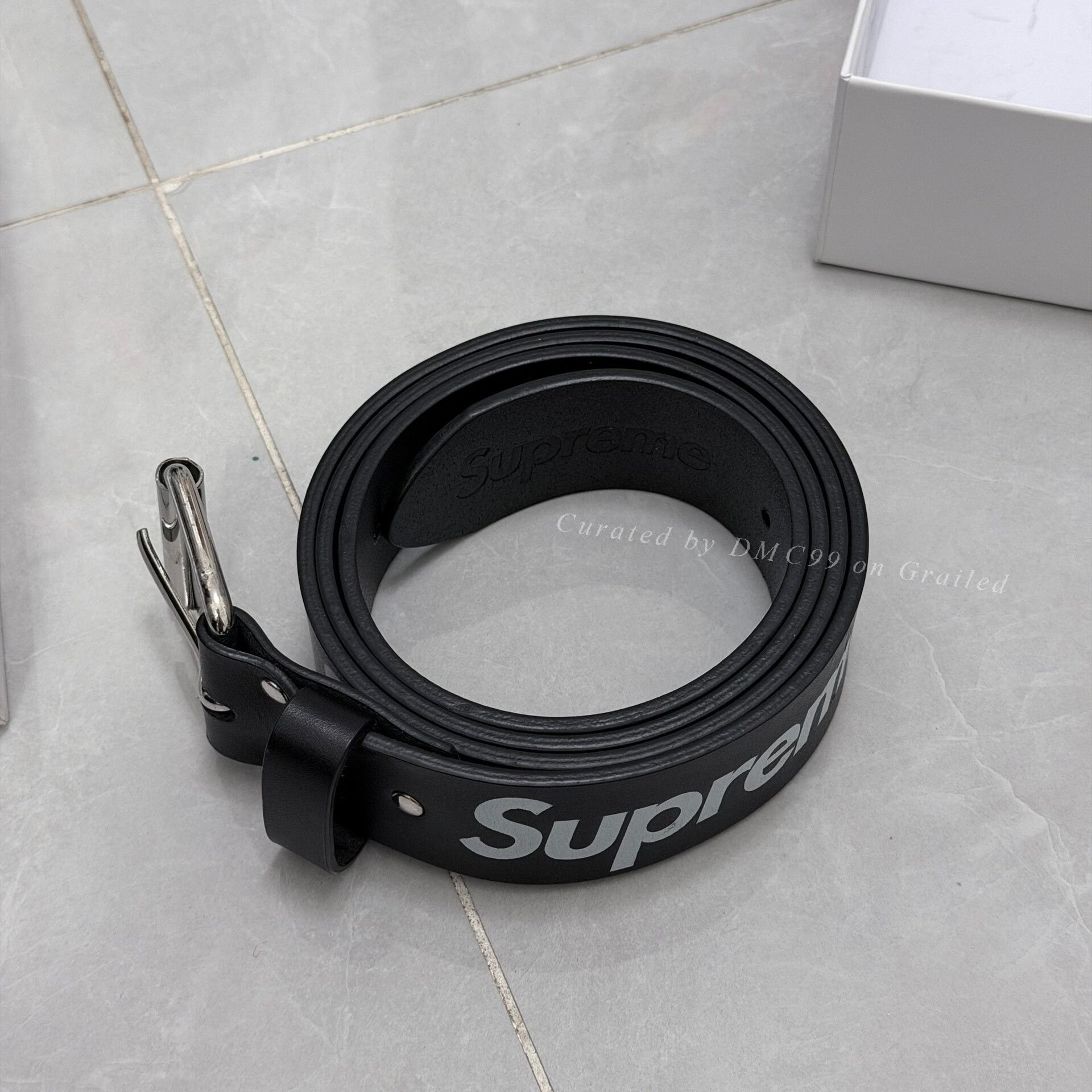 Leather × Supreme Supreme SS22 Repeat Leather Belt in Black Size