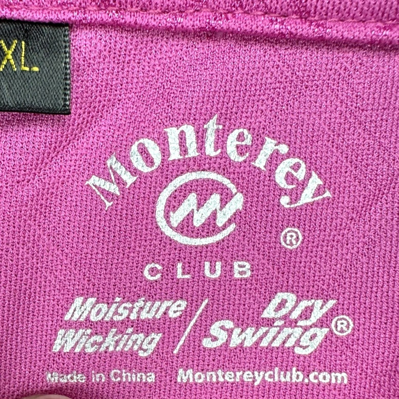 Vintage Monterey Club Polo Shirt Mens XL Pink Geometric Wicking Dry Swing Golf Rugby NEW Size US XL / EU 56 / 4 - 4 Thumbnail