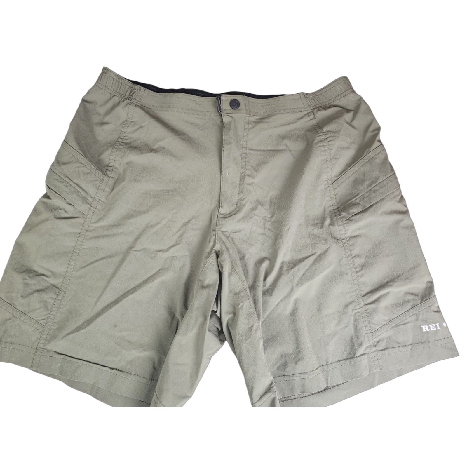 Vintage REI Chino Shorts Mens Medium Nylon Casual Golf Outdoors Hiking Lightweight Green Regular Rise Mid 10-12 in Slash Pocket Streetwear? Size US 31 - 1 Thumbnail