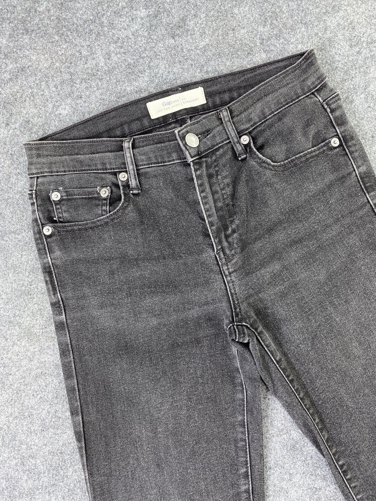 Gap × Jean Gap Straight soft Black Jeans - J1064 Size 27" / US 4 / IT 40 - 3 Thumbnail