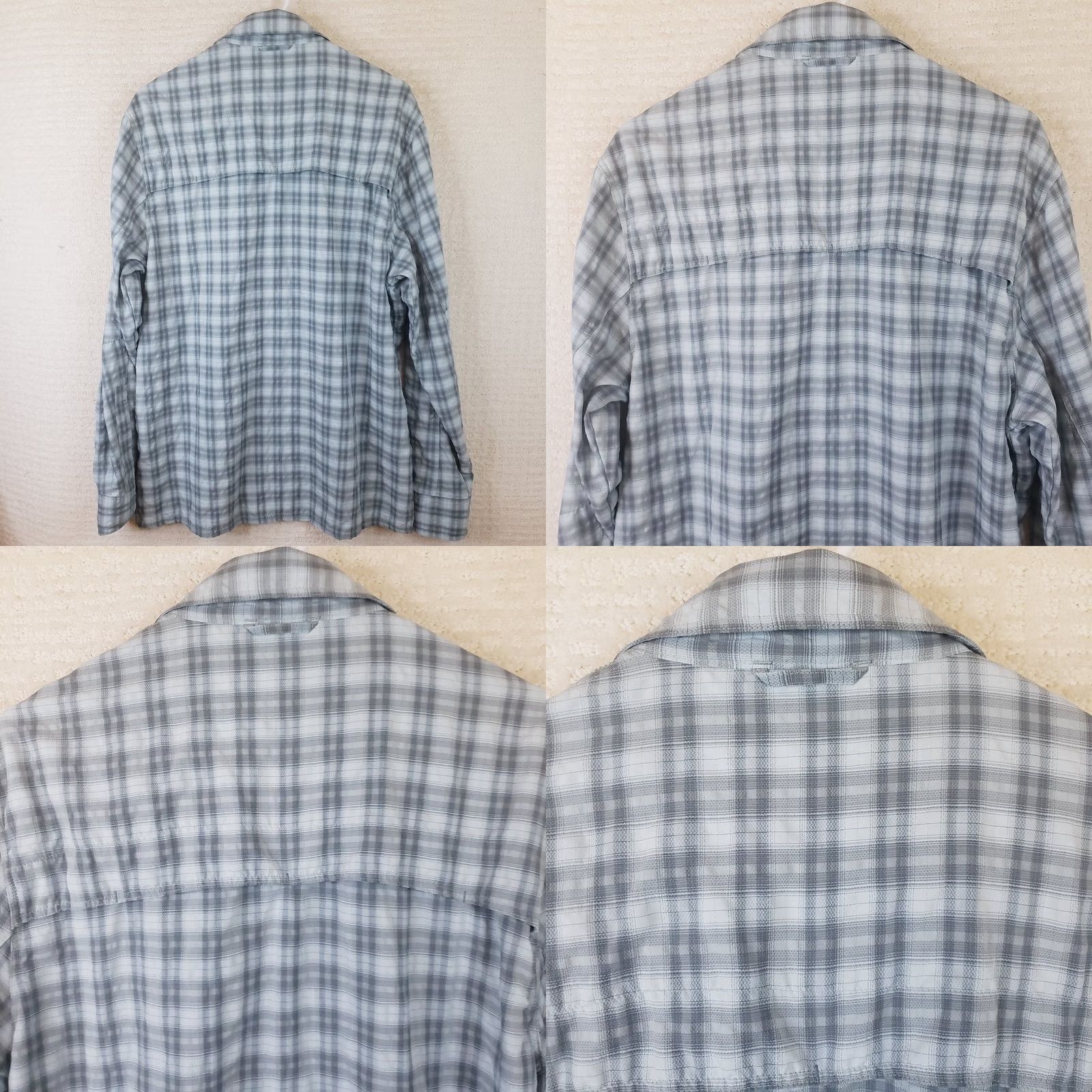 Vintage Simms Button-Up Shirt Men M Long Sleeve Blue Plaid Insect Shield Button-Up Shirt Size US M / EU 48-50 / 2 - 8 Thumbnail