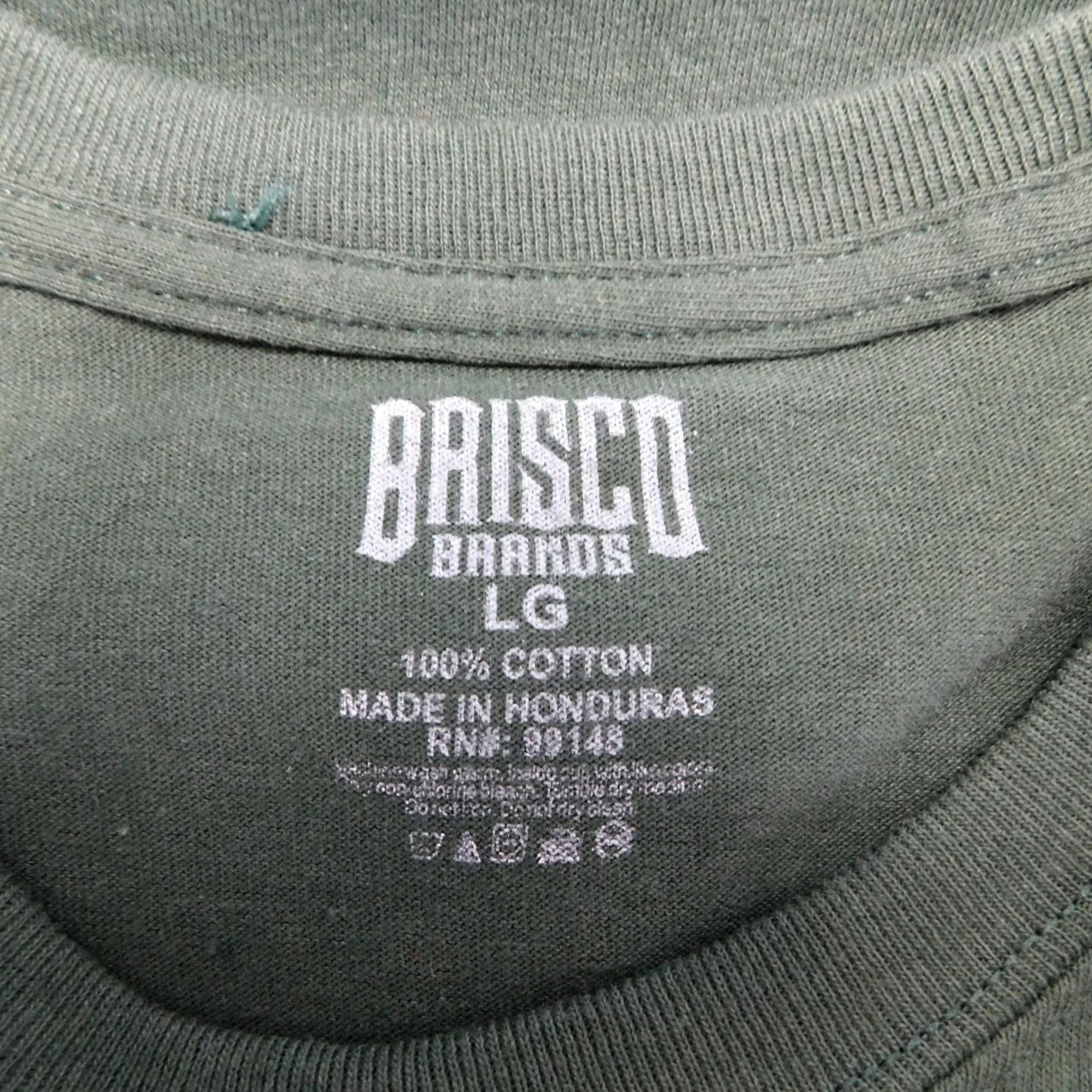 Hunter Meadow Creek Brisco Brands T-Shirt Hunter Green Large Mens Crew Neck Short Sleeve 100% Cotton Graphic Fish Size US L / EU 52-54 / 3 - 3 Thumbnail