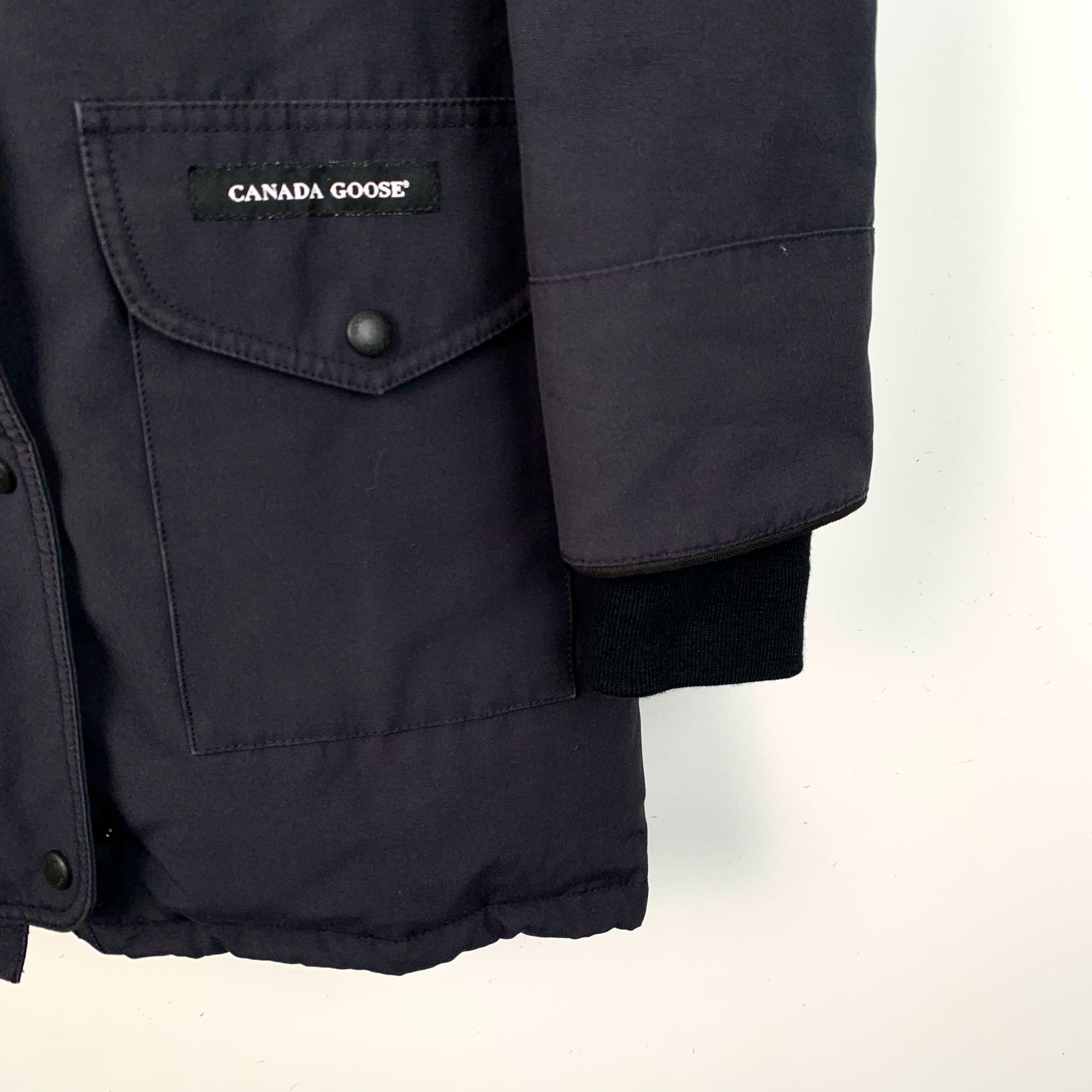 Canada Goose Canada Goose Black Fur-Lined Hooded Mid-Length Down Parka (S Size XS / US 0-2 / IT 36-38 - 6 Thumbnail