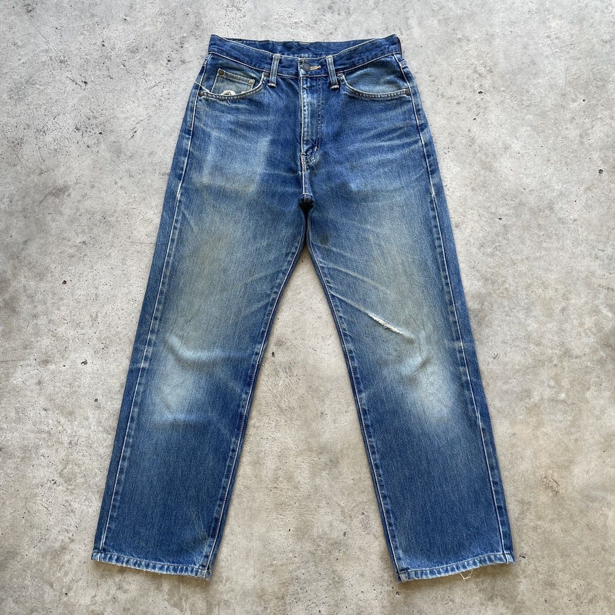 Edwin × Jean × Vintage W29x28💥 Vintage Edwin Mud Wash Faded Jeans Denim Pants Size US 29 - 1 Thumbnail