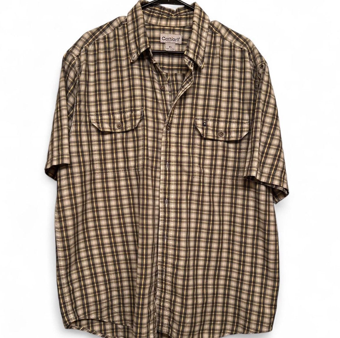 Carhartt Carhartt Plaid Button Down Short Sleeve Shirt Size US XL / EU 56 / 4 - 1 Thumbnail