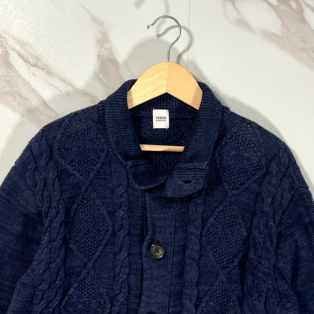 Takeo Kikuchi Ribbed Cable Knit Cardigan Sweater Size US L / EU 52-54 / 3 - 5 Thumbnail