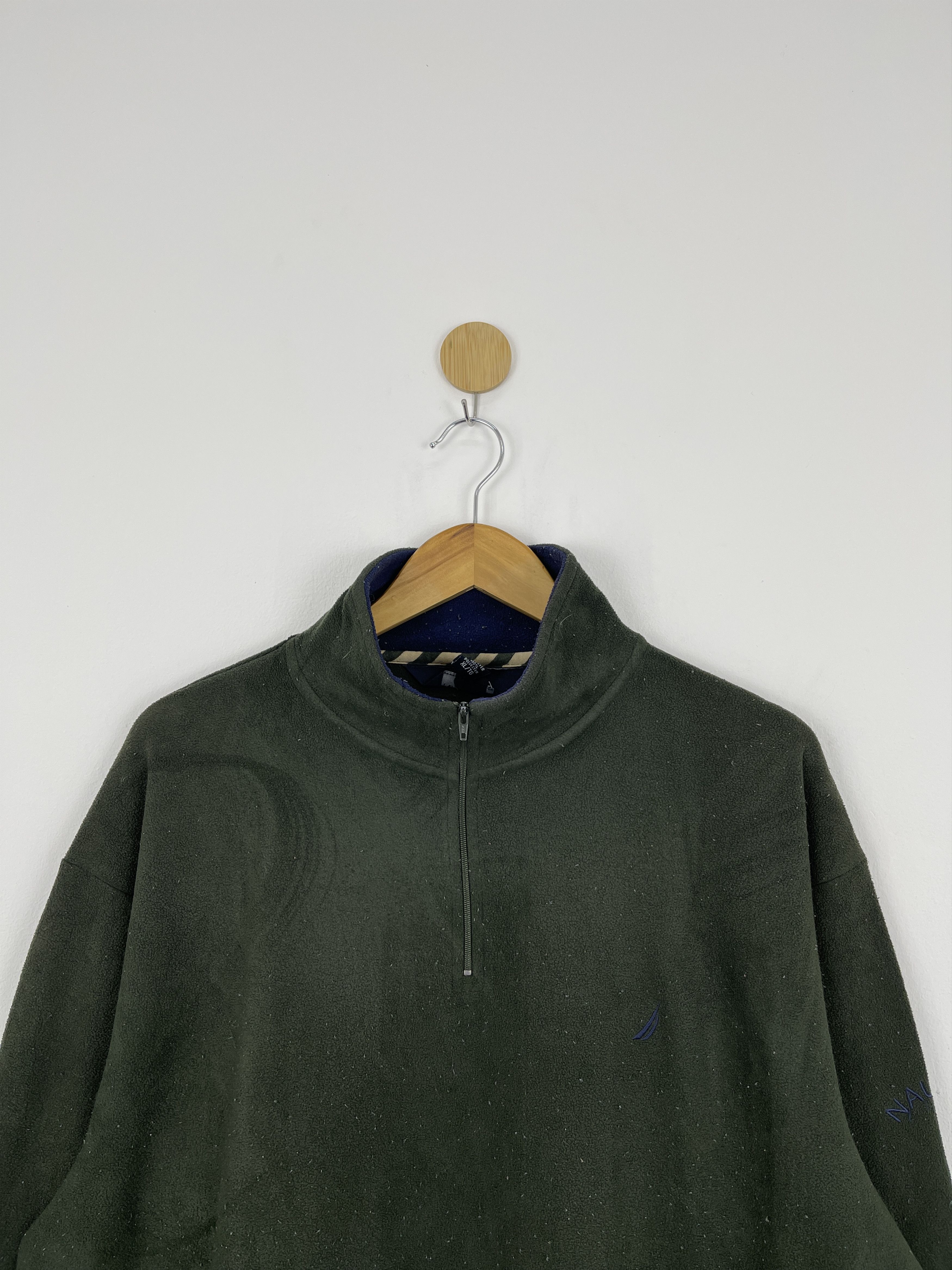 Nautica Vintage 90s Nautica Fleece Half Zipper Jacket Large JA0006 Size US XL / EU 56 / 4 - 3 Thumbnail