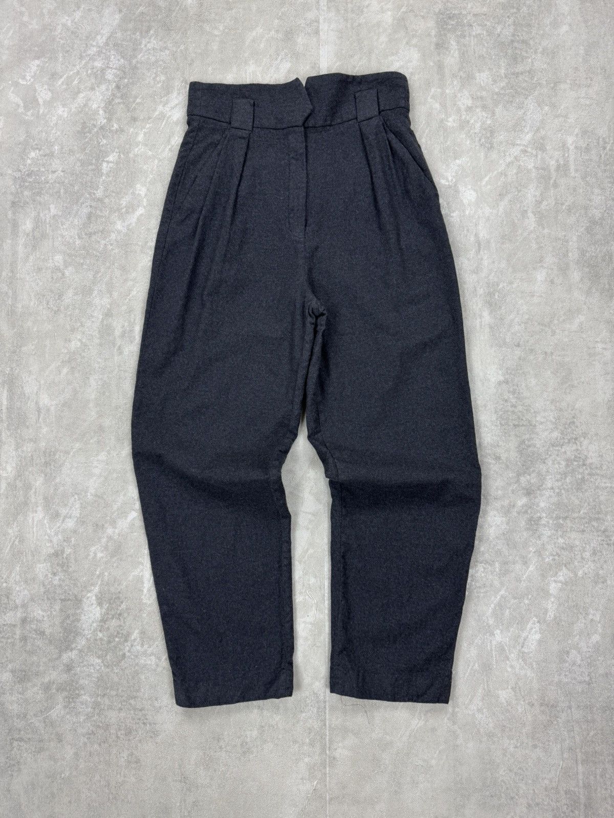 Massimo Dutti Massimo Dutti wool grey pleated trousers pants old money Size 25" / US 0 / IT 36 - 1 Thumbnail