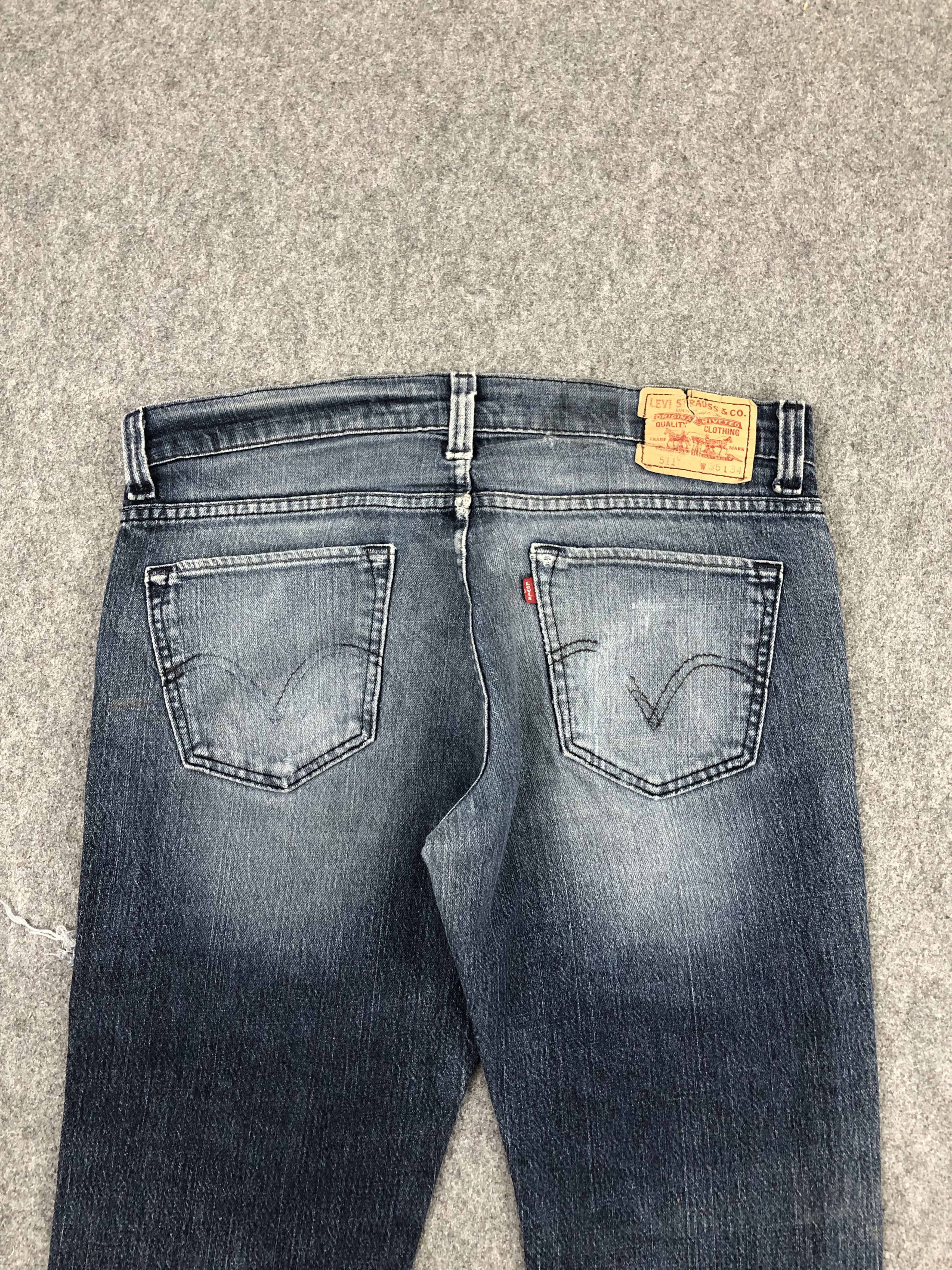 Levi's Vintage Levis 511 Distressed Blue Denim Jeans DPP0243 Size US 36 / EU 52 - 4 Thumbnail