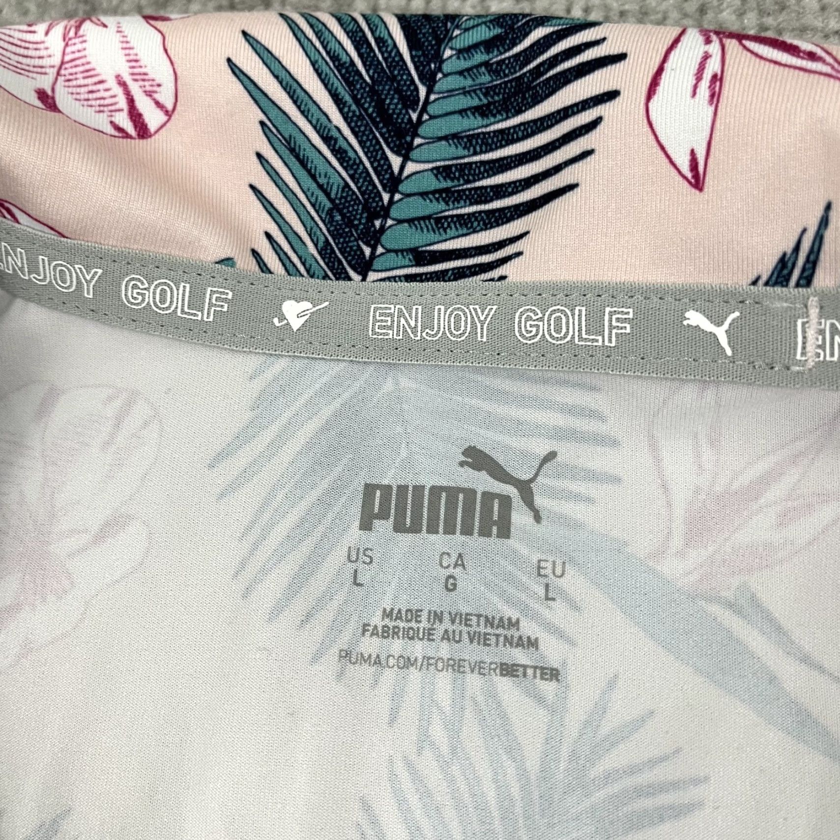 Puma Puma Polo Shirt Womens Large TPC Sawgrass Floral Pink Multicolor Cloudspun Paradise Sport Shirt Size L / US 10 / IT 46 - 4 Thumbnail