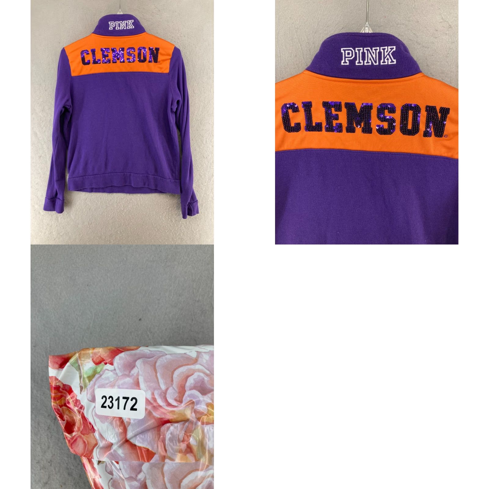 Victoria's Secret Victorias Secret Pink Pullover Small Purple Clemson Tigers Football Size S / US 4 / IT 40 - 8 Thumbnail