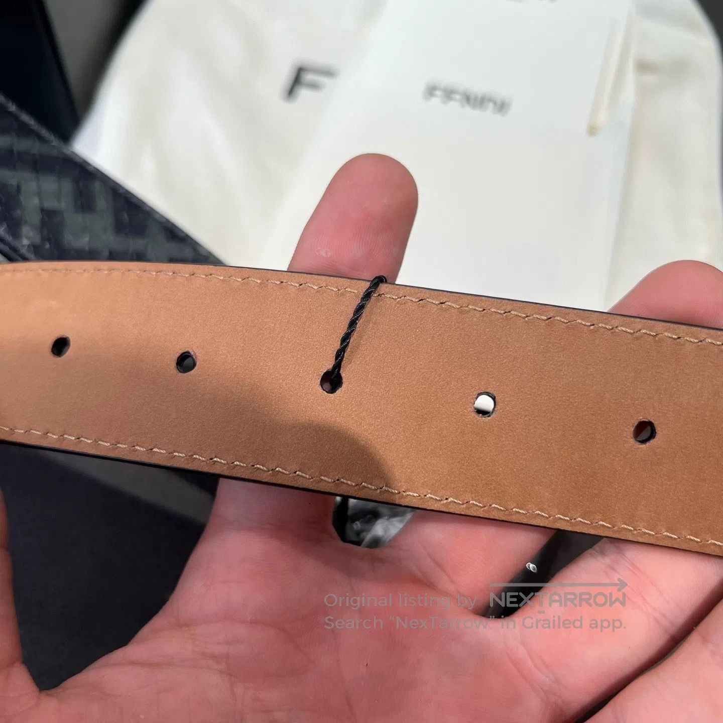 Fendi FENDI black leather belt Size ONE SIZE - 4 Thumbnail