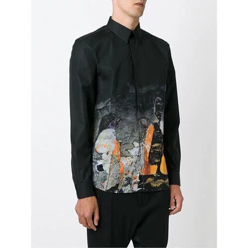 Givenchy GIVENCHY Men's Printed Long Sleeve Shirt - dmc Size US M / EU 48-50 / 2 - 1 Thumbnail
