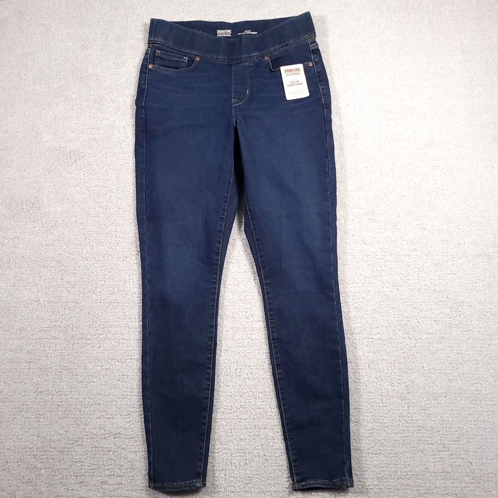 Levi's VINTAGE? No. Levi's Shaping Pull-On Jeans Women Skinny 4 W27 Denim Blue 5-Pocket Zipper Modern? Size 27" / US 4 / IT 40 - 2 Thumbnail