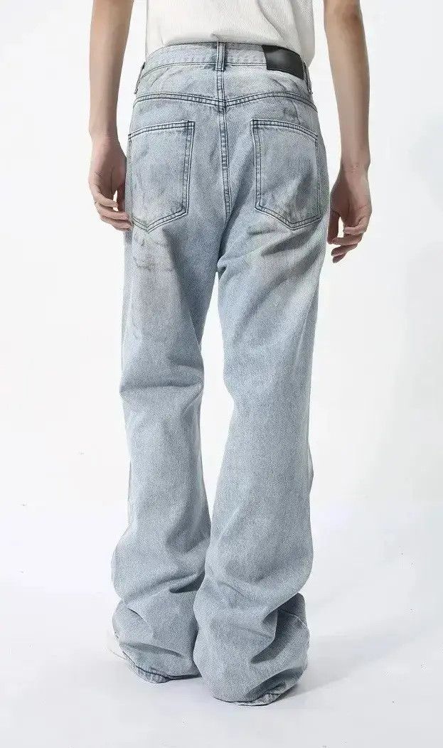 Japanese Brand Men Washed Ripped Loose Jeans Size US 32 / EU 48 - 3 Thumbnail