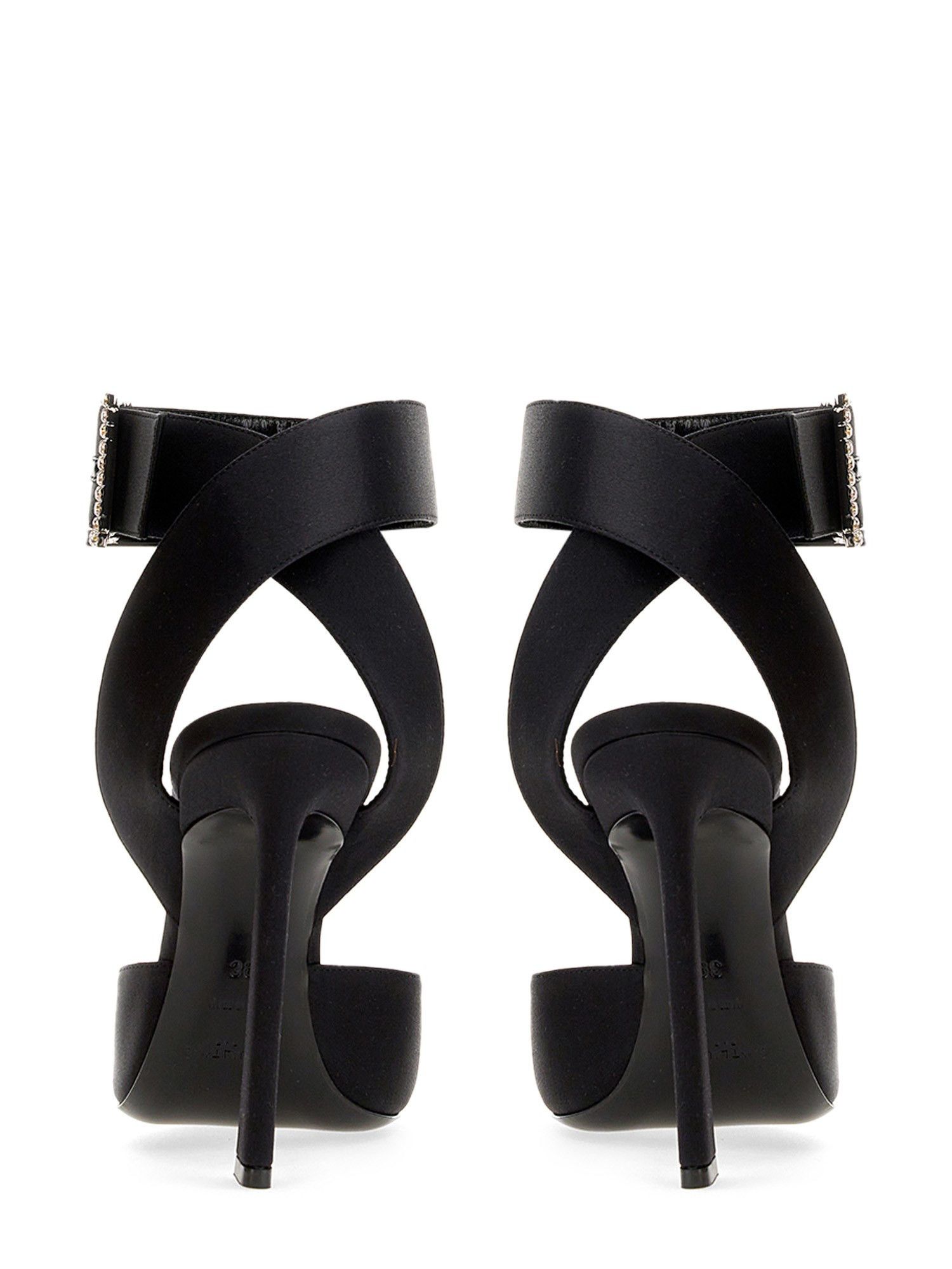 Saint Laurent Paris o1s1wg111024 Fanny Slingback Pumps in Crepe Satin in Black Size US 9 / IT 39 - 5 Thumbnail