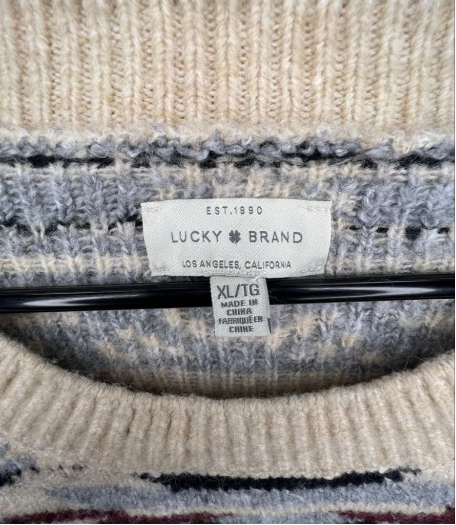 Lucky Brand Lucky Brand Boho Aztec Southwest Print Pullover Sweater Size XL / US 12-14 / IT 48-50 - 2 Thumbnail