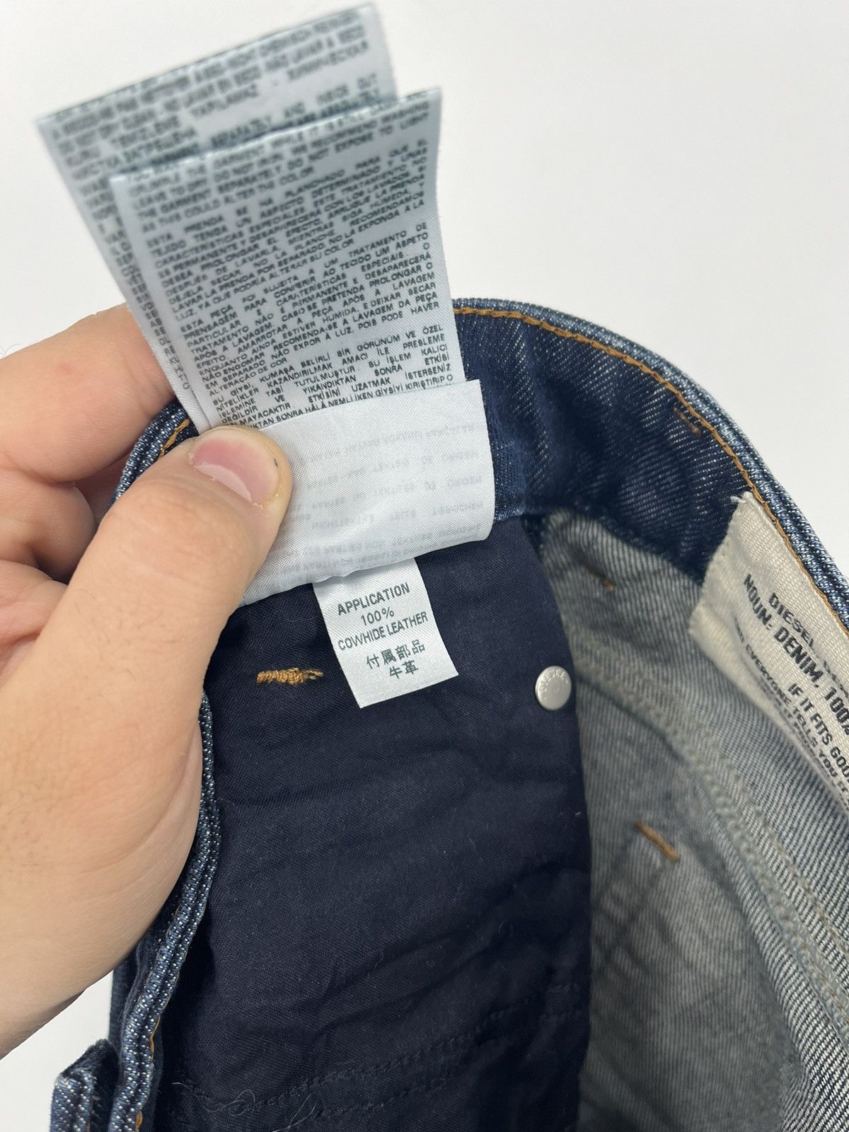 Diesel × Vintage Vintage Y2K Men’s Diesel Distressed Patchwork Denim Jeans Size US 30 / EU 46 - 16 Thumbnail
