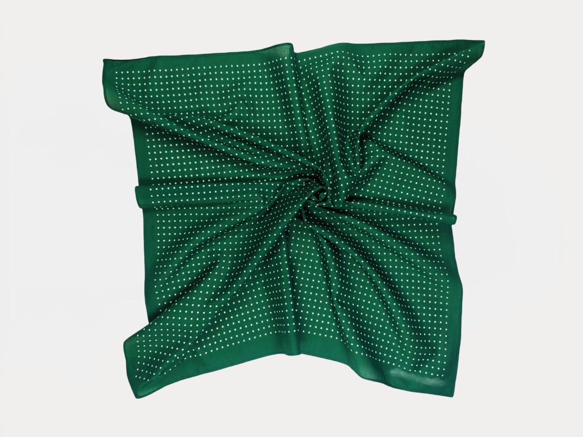 Polo Ralph Lauren INDIGO Printed Bandana COTTON Green Scarf handkerchief Size ONE SIZE - 1 Thumbnail